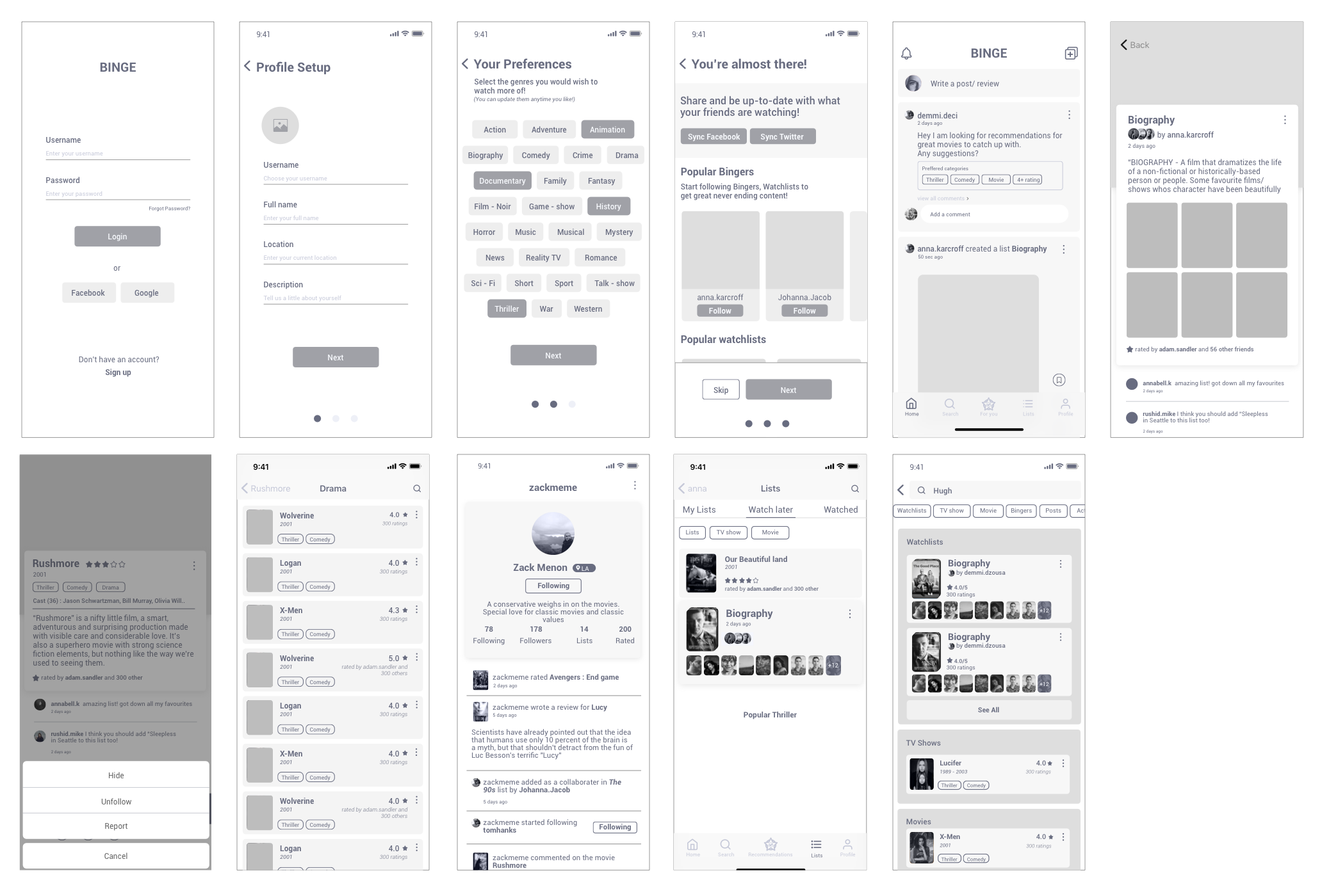 Wireframes